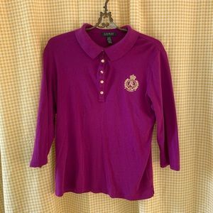 Vintage Ralf Lauren Long Sleeve Polo 💜